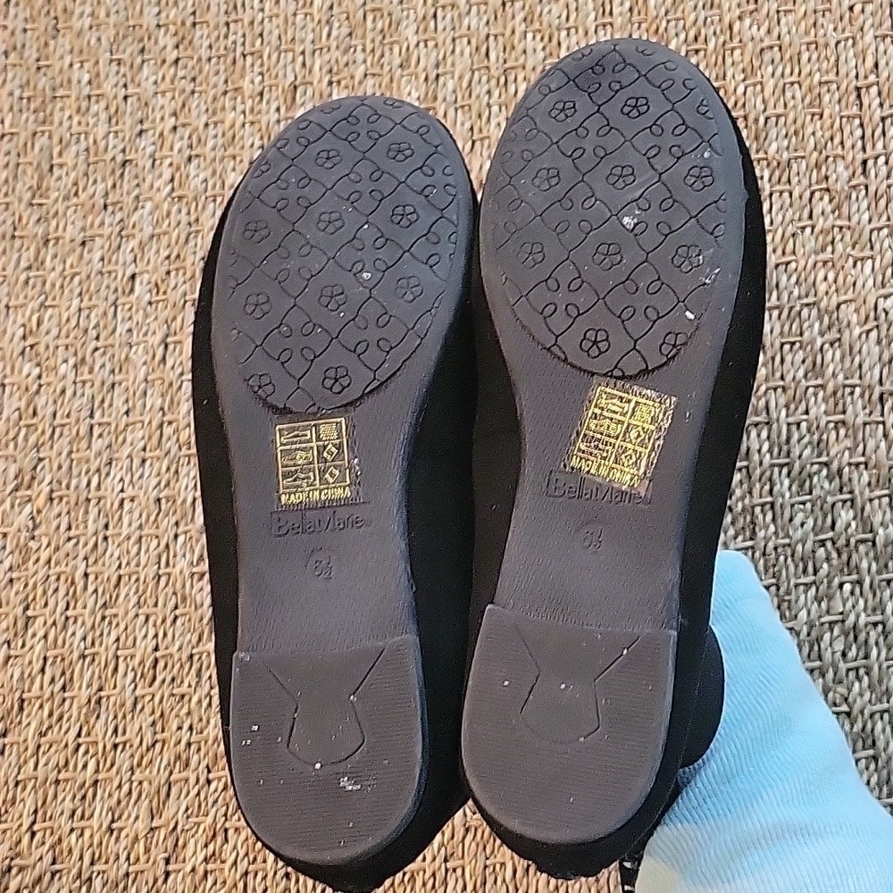BELLA MARIE black suede ballet flats.  Very lightweight.  Size is 6.5. - Picture 4 of 7